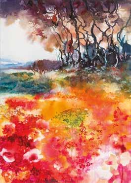 akwarela/płótno, 70 x 100 cm sygnowany na