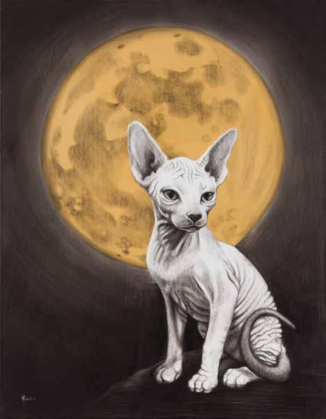 63 MONIKA PARUZEL (ur. 1986) Sphynx, 2017 r. technika mieszana/płótno, 90 x 70 cm sygnowany i da