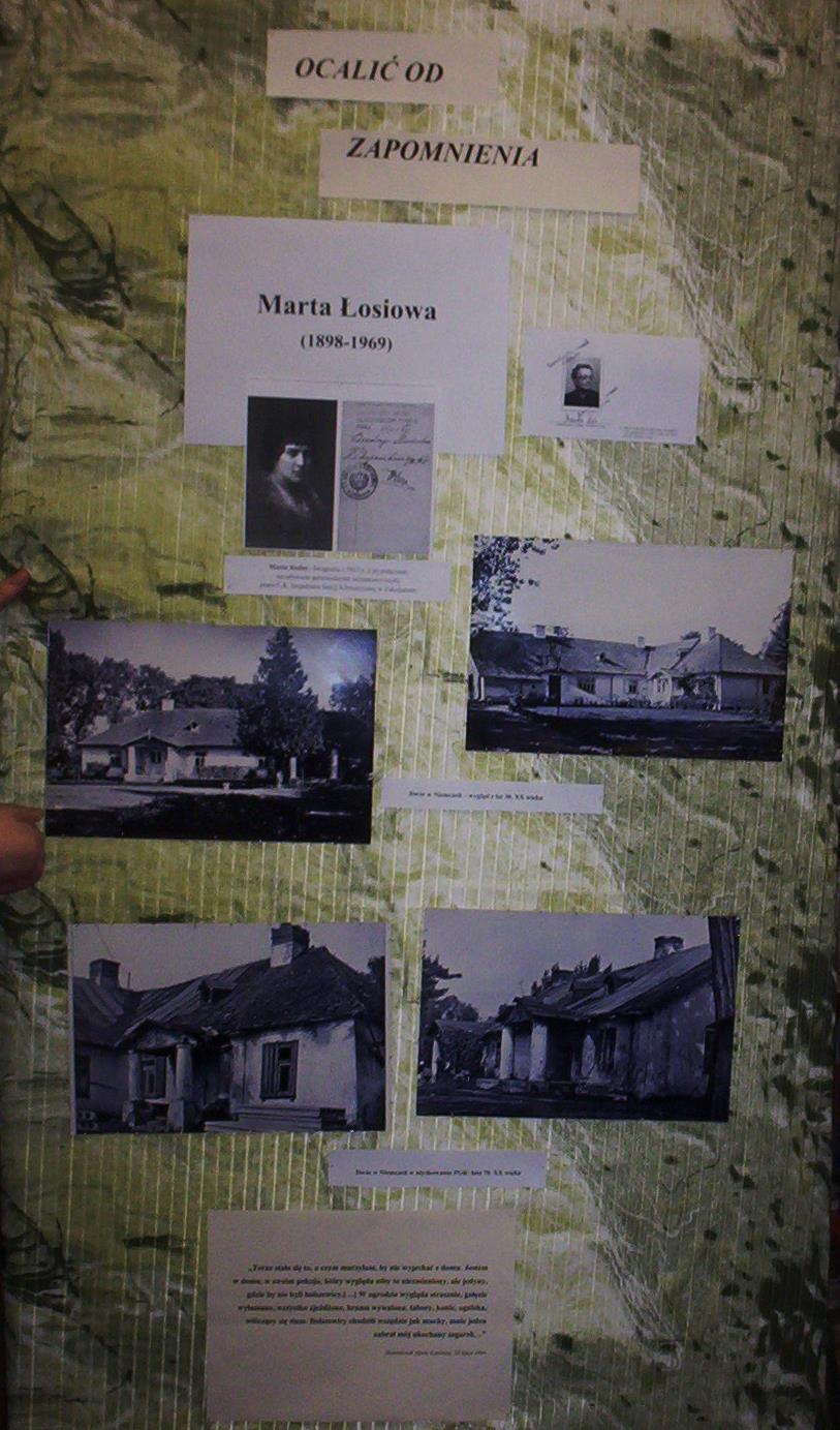 Marta Łoś Dwór w Niemcach, w którym mieszkała Marta Łosiowa Lekcja
