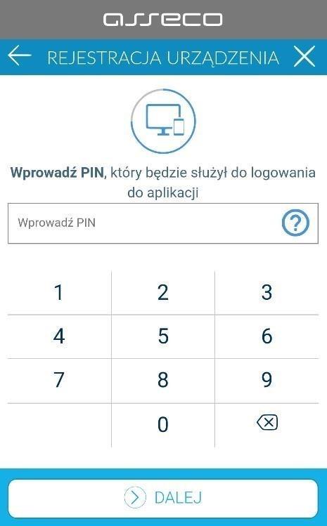 służył do logowania w aplikacji Asseco MAA.