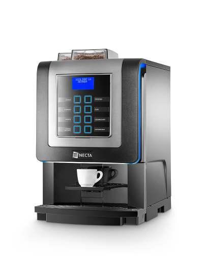 KORO Prime Podświetlane menu, nowoczesny design Duży zbiornik na ziarno 0,75 kg Pracuje z naturalnym mlekiem posiada szeroką możliwość napowietrzana 1 pojemnik na produkt suche np.