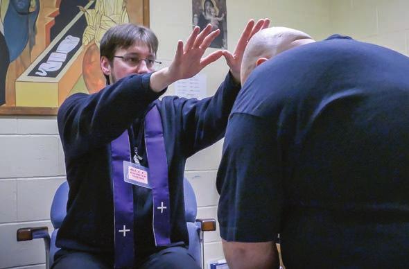 Milik made frequent visits to Old Colony Correctional Center to serve inmates in a variety of ways hearing confessions, celebrating Mass, but most importantly, bringing the presence of God inside the