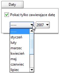 Wybranie funkcji pozwala (zob. Rysunek 8): wyświetlić aktywne/nieaktywne typy zbiorów reguł, Rysunek 7. Filtrowanie zbiorów reguł wg daty Rysunek 8.