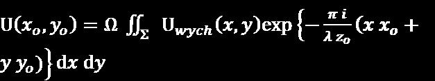 dy dx y y x x z i k y x z i k y x P o o o o pad o exp