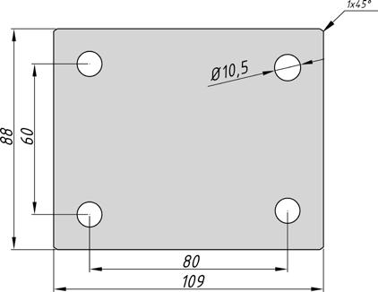 with wheels Ø 125D Ø 160 Ø 200 Ø 250 dotyczy obudów do kół / for housings with wheels Ø 300