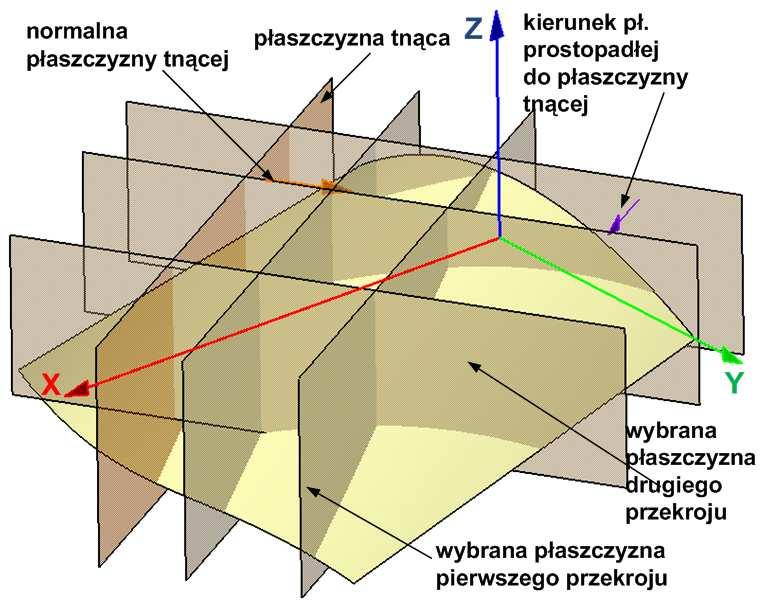 Method of digitalization offered by measuring software Pierwszy przekrój musi leŝeć w płaszczyźnie równoległej do płaszczyzny tnącej oraz w której powierzchnia na tym