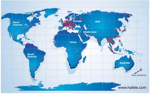 HÄFELE WORLDWIDE Häfele Headquater is located in Nagold, Black Forest, Germany with 100 % private ownership.