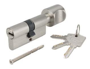 EURO PROFILE CYLINDER PREMIUM RNGE ไส ก ญแจพร อมหางปลาบ ด ร นพร เม ยม DOOR HNDLE RNGE 10 PIN 35-38 For entrance Suitable for timber door Security through