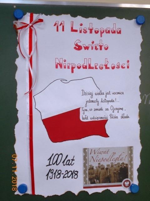 Plakat z okazji 100- lecia Odzyskania