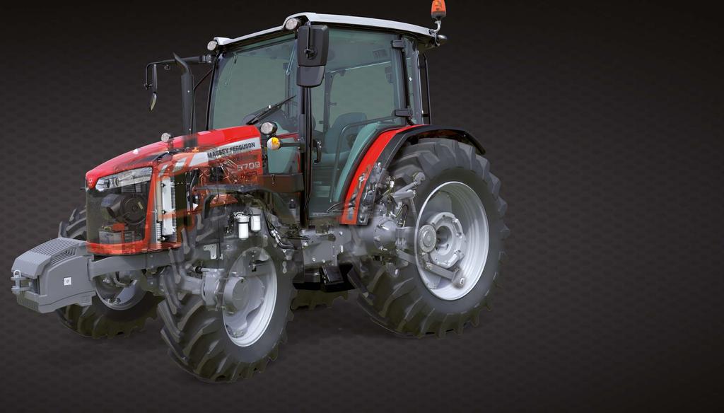 03 Siniki AGCO Power Ekonoiczne i ocne siniki 3-cyindrowe spełniające najsurowsze nory eisji spain. Ciągnik stworzony do pracy z ładowacze czołowy.