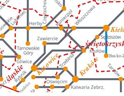 Pociągi POLREGIO uzupełniają ofertę Kolei Śląskich na obszarze województwa śląskiego, oferując także połączenia międzywojewódzkie. Pociągi PR kursują m.in.