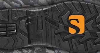Żółte logo napis Vibram wpisane w ośmiokąt od prawie 80 lat symbolizuje jakość, innowacyjność, nowoczesny design i pewność.