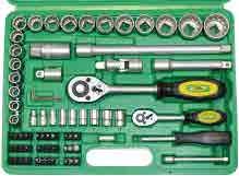 uniwersalne, do rur, samozaciskowe, wkrętaki płaskie: 6-8 mm, nasadki do świec: 16, 21 mm, klucze płasko oczkowe: 10-19 mm, wkrętaki krzyżakowe: PH1, PH2, PH3, bity: -