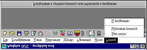 8. Struktura menu 8.6.4. Zamknij wszystkie menu Okno Wywołanie tego polecenia powoduje zamknięcie wszystkich aktualnie otwartych okien.