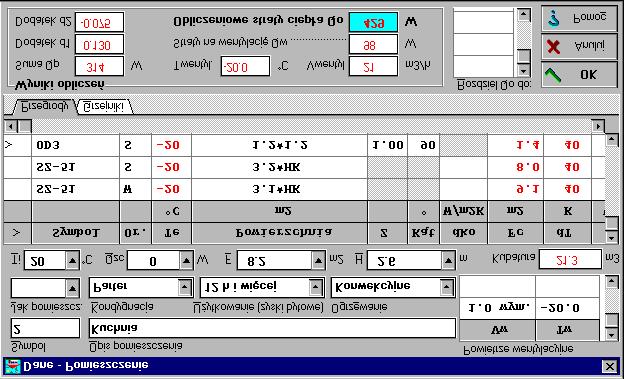 9. Przykłady nia temperatury po drugiej stronie tej ściany jest wpisanie wyrażenia >O2, które oznacza, ze w trakcie obliczeń program ma przyjąć wyliczoną temperaturę równowagi w pomieszczeniu O2.