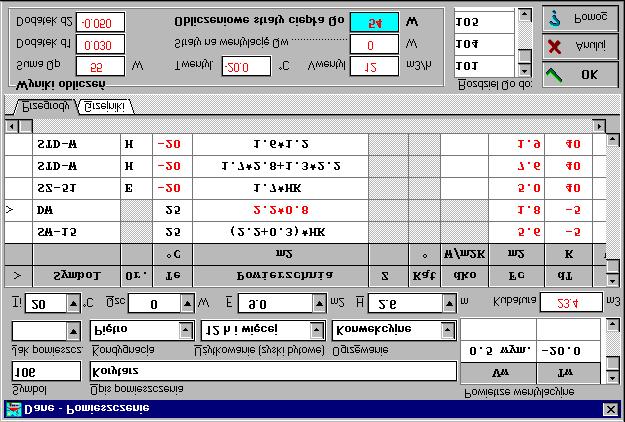 do doboru grzejników Pomieszczenie 106 - Korytarz Rys. 9.