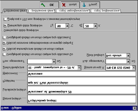 Rozdział 5. Wprowadzanie danych Rys. 5.1. Dialog Dane - Ogólne - zakładka Podstawowe dane W dolnej części dialogu znajdują się zakładki dzielące ogólne dane na kilka kategorii.