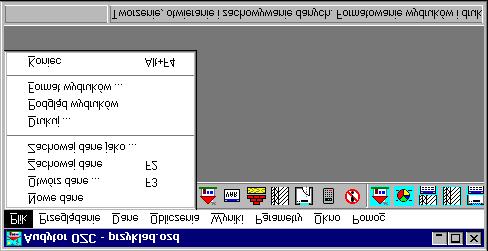 8. Struktura menu 8. Struktura menu Przyjęta struktura menu w sposób tematyczny grupuje polecenia wykonywane przez program.