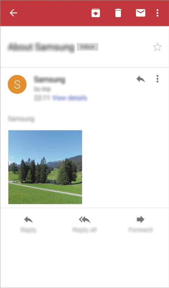 Komunikacja Gmail Można użyć tej aplikacji, aby szybko uzyskać bezpośredni dostęp do usługi Google Mail. Dotknij Gmail na ekranie aplikacji.