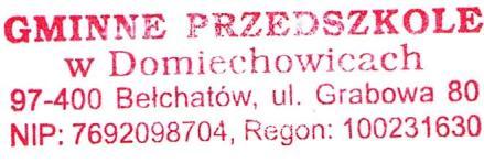 Harmonogram działań związanych z naborem dzieci do Gminnego Przedszkola w Domiechowicach na rok szkolny 2019/2020 1.