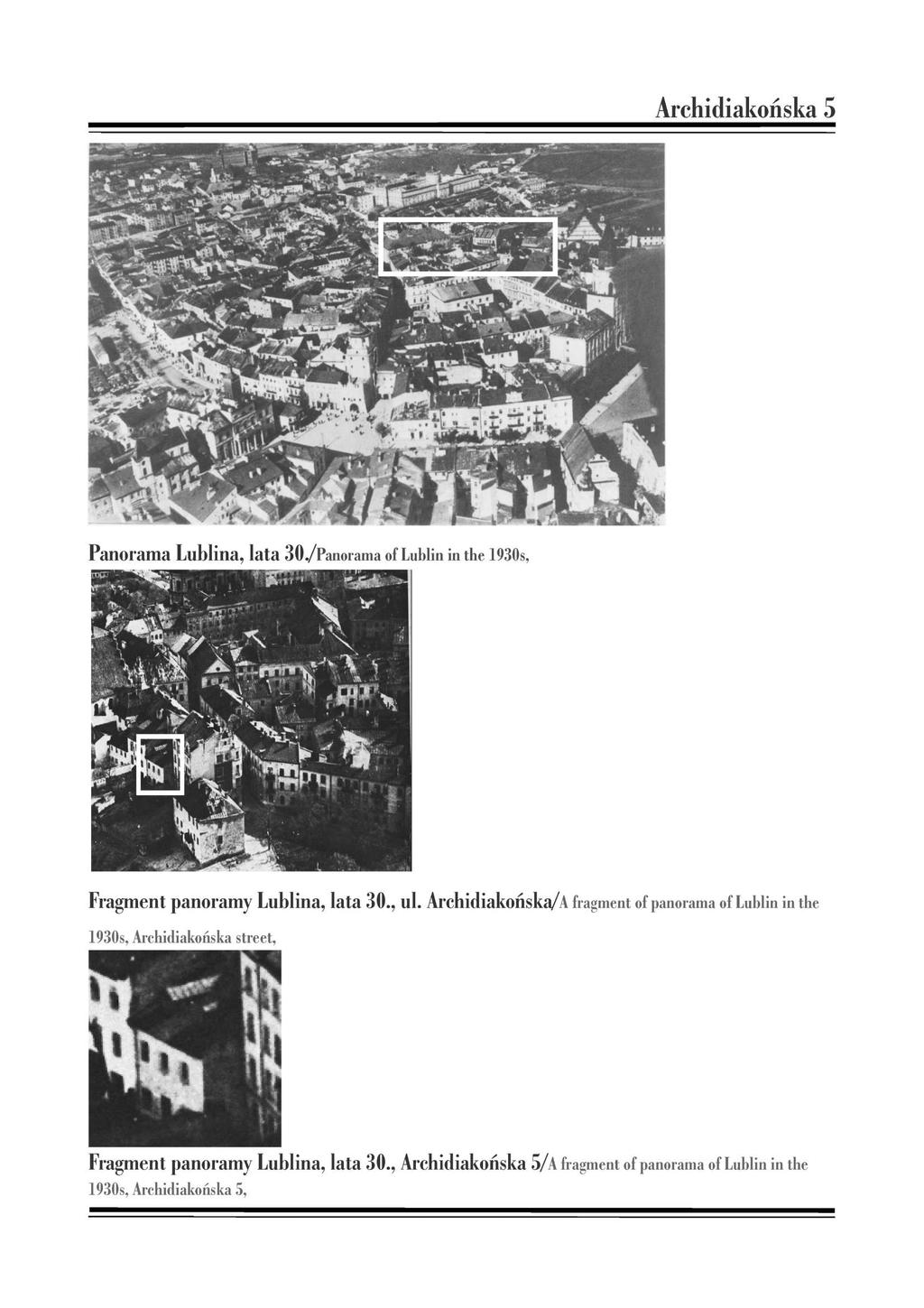 Panorama Lublina, lata 30./Panorama of Lublin in the 1930s, Fragment panoramy Lublina, lata 30., ul.