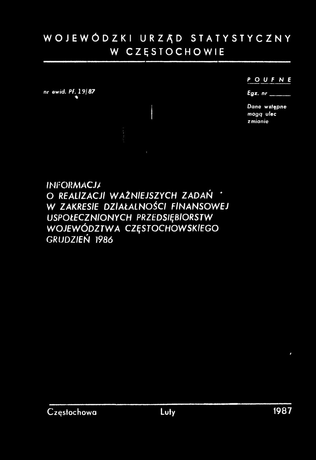 9/87 % Egz.