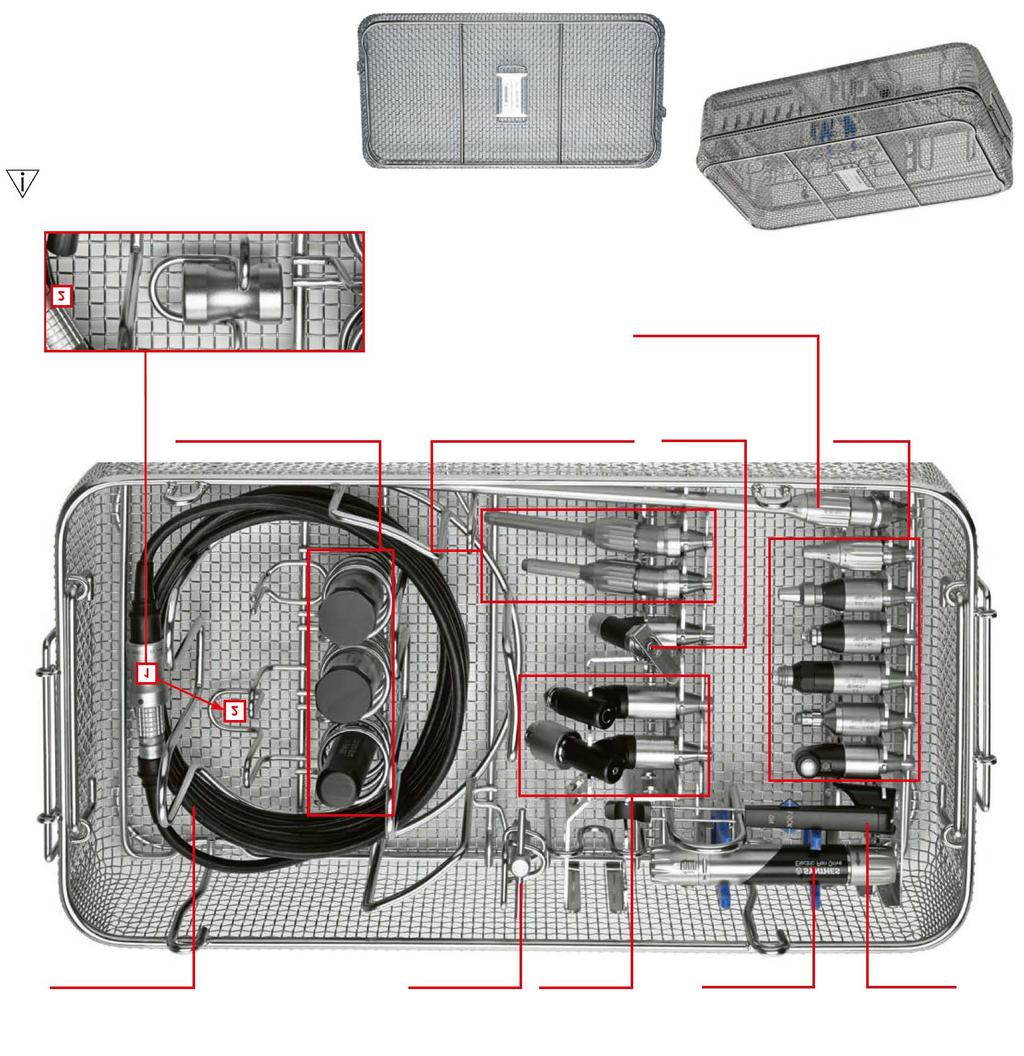 Plan załadunku kosza do mycia Electric Pen Drive (EPD) 68.001.800 Kosz do mycia, rozmiar V1, do napędów Electric Pen Drive (EPD) i Air Pen Drive (APD) 1 68.001.602 Pokrywa kosza, rozmiar 1/1 05.001.021/05.