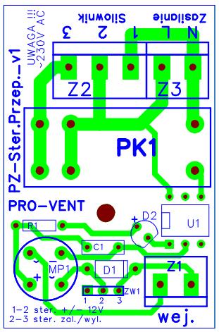 6.6. PŁYTKA STEROWANIA SIŁOWNIKA 230V AC /PZ-Ster.Przep.