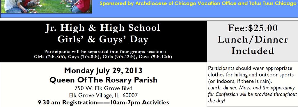 Page Four July 7, 2013 LITURGICAL SCHEDULE FOR SATURDAY AND July 13th & July 14th MINISTER(S)