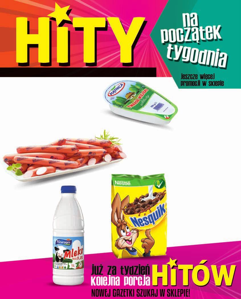 tylko 25-27 stycznia poniedziałek - środa 7 zł 1 19,99 BERLINKI MORLINY 1,20 zł twaróg wiejski KLINEK piątnica półtłusty 250 g, 11,96 zł / 1 kg RABAT NALICZANY PRZY KASIE 4,19 13% 1,69 2,19 MLEKO