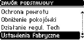 DEFRO RU2 z PID instrukcja obsługi III.a.12) Ustawienia fabryczne Parametr ten pozwala powrócić do ustawień dla zaworu mieszającego zapisanych przez producenta.