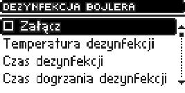 Zakres regulacji: -10 do +10 OC. III.p) Dezynfekcja bojlera Dezynfekcja termiczna polega na podwyższeniu temperatury do wymaganej temperatury dezynfekcyjnej min. 60 C w całym obiegu C.W.U.