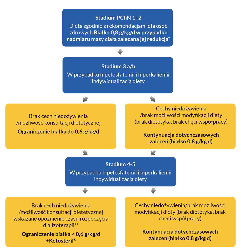11 W jaki sposób należy monitorować pacjenta na diecie niskobiałkowej?