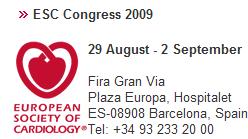 ESC Congress 2009 Termin: 29 sierpnia - 2 września 2009 Miejsce: Barcelona, Spain Więcej: