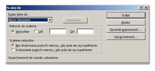 Liczba oznacza numer osoby w źródle danych. 6. Ostatni etap pracy to scalenie czyli połączenie danych z bazy z dokumentem głównym.