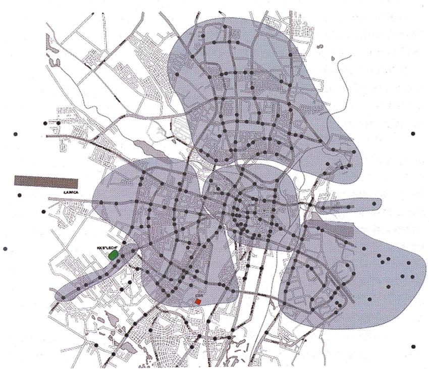 wyniku sterowania zależnego od ruchu z priorytetem dla tramwajów uzyskano ok. 3 min. skrócenie czasu przejazdu w każdym kierunku, bez pogorszenia warunków ruchu pozostałym pojazdom.