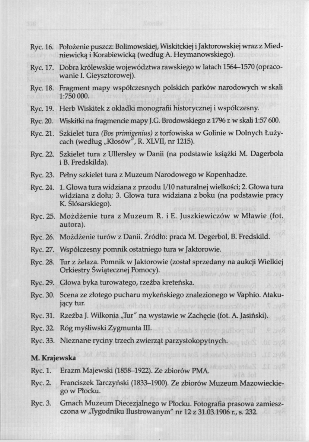 Ryc. 16. Położenie puszcz: Bolimowskiej, Wiskitckiej i Jaktorowskiej wraz z Miedniewicką i Korabiewicką (według A. Heymanowskiego). Ryc. 17.