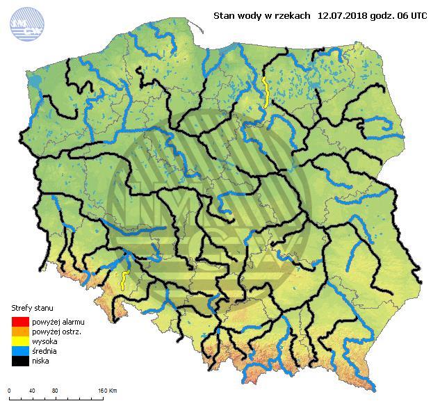 INFORMACJE HYDROLOGICZNO METEOROLOGICZNE Stan wody w rzekach Rozkład dobowej sumy opadów Prognoza pogody dla