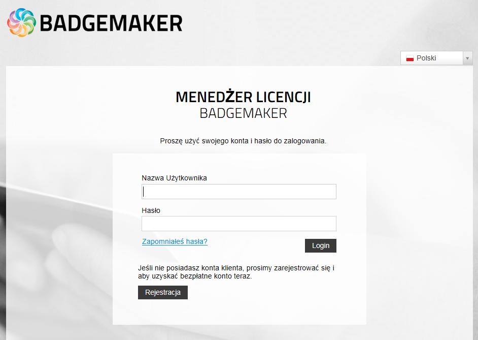 Jak uzyskać kod licencyjny A. Po wejściu na stronę Menadżera Licencji zostaniesz poproszony o zalogowanie.
