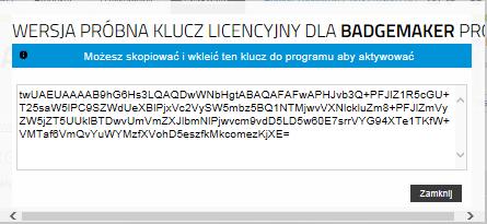 D. Po rejestracji otrzymasz darmowy klucz licencyjny do wersji BadgeMaker Pro.