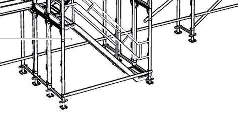 Standardowo zewnętrzną klatkę schodową montuje się w polu 3,07 m lub 2,57 m wg jednego