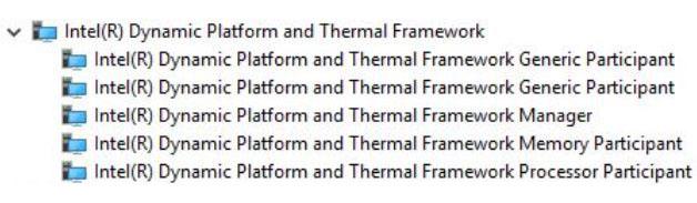 Technologia Intel Dynamic Platform and Thermal Framework Sprawdź, czy w komputerze jest już zainstalowane oprogramowanie Intel Dynamic Platform and Thermal Framework. Tabela 24.