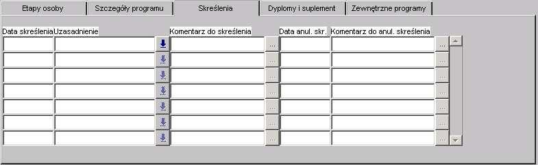 Dokumenty w podsystemie Osoby, Rys. 22. Zakładka Szczegóły programu.