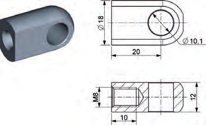 MOCOWANIA Z GWINTEM M8 ST 092260 ZAMAK ST
