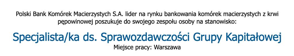 AKTUALNOŚĆ Specjalność jest odpowiedzią na zwiększone zapotrzebowanie rynku pracy na specjalistów z