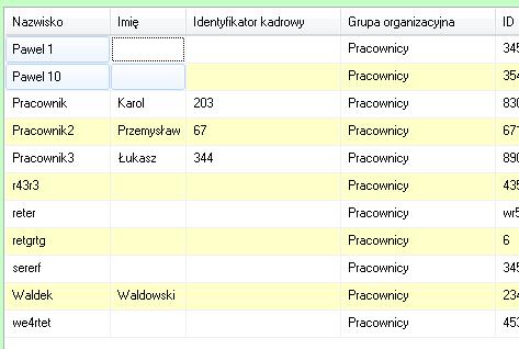 1.1 Zmiana grupy organizacyjnej dla kilku osób W celu dokonania zmiany grupy organizacyjnej dla kilku