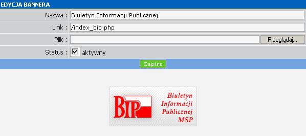 baner nie jest widoczny na stronie.