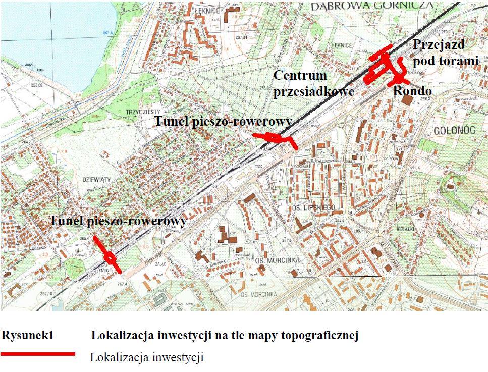 Dziennik Urzędowy Województwa Śląskiego 34 Poz. 2440 Rysunek 9. Lokalizacja omawianej inwestycji.