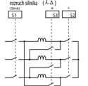 Przekaźnik czasowy gwiazda - trójkąt CRM-2T UNI uniwersalne napięcie zasilania 12-240V zestyk 16A regulowany czas rozruchu w układzie gwiazda-trójkąt oraz czas przerwy szerokość 1 moduł, montaż na