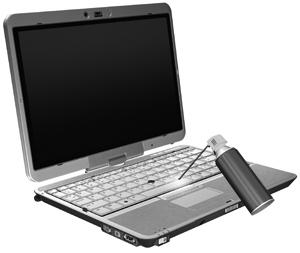 7 Czyszczenie płytki dotykowej TouchPad i klawiatury Brud i tłuszcz na płytce dotykowej TouchPad mogą uniemożliwiać prawidłowe sterowanie ruchem kursora na ekranie.
